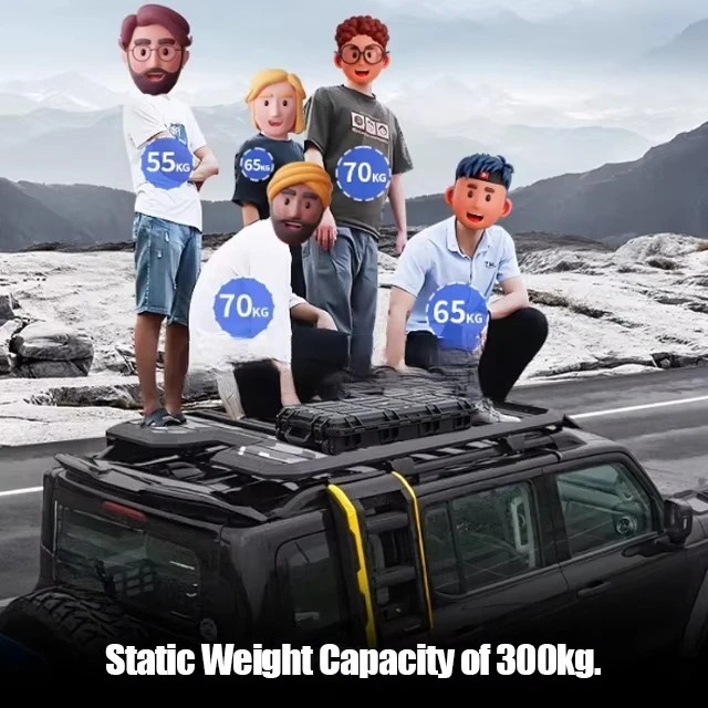 2024 Hot Sale Aluminum Roof Racks Luggage Cargo Carrier Platform Rack for GWM Tank 300 Car Accessories